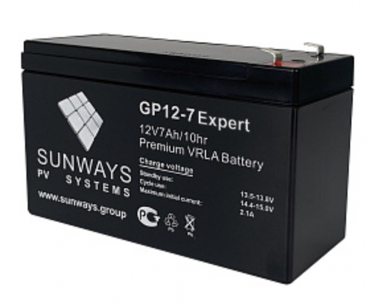 Аккумуляторная батарея SUNWAYS GP12-7 Expert купить в Ханты-Мансийске