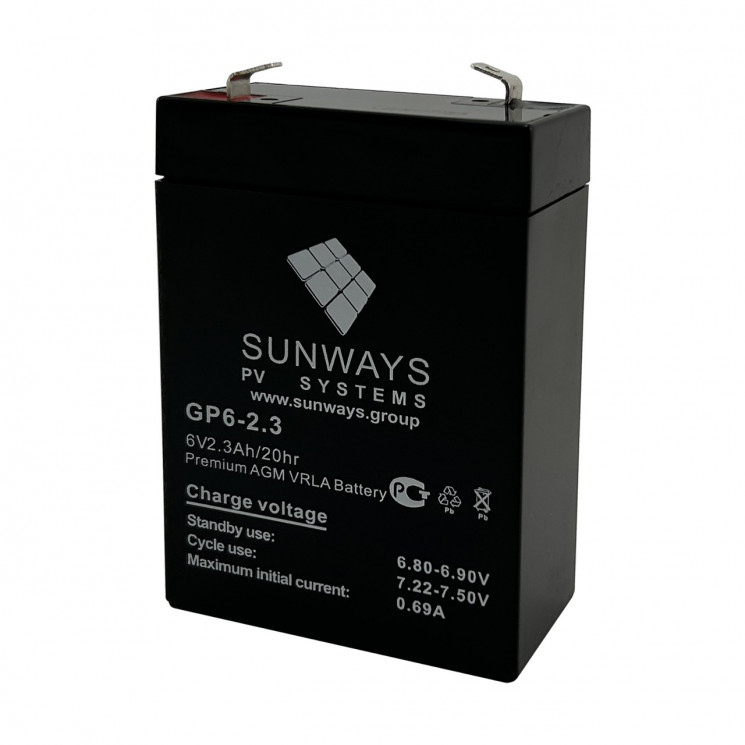 Аккумуляторная батарея SUNWAYS GP 6-2.3 купить в Ханты-Мансийске