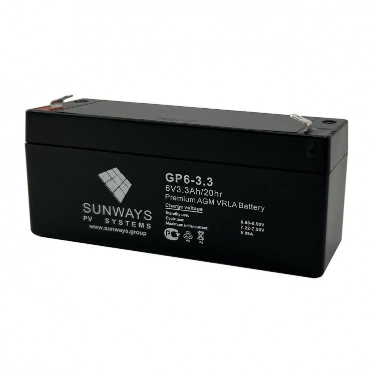 Аккумуляторная батарея SUNWAYS GP 6-3.3 купить в Ханты-Мансийске