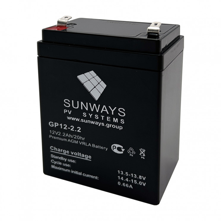 Аккумуляторная батарея SUNWAYS GP 12-2.2 купить в Ханты-Мансийске