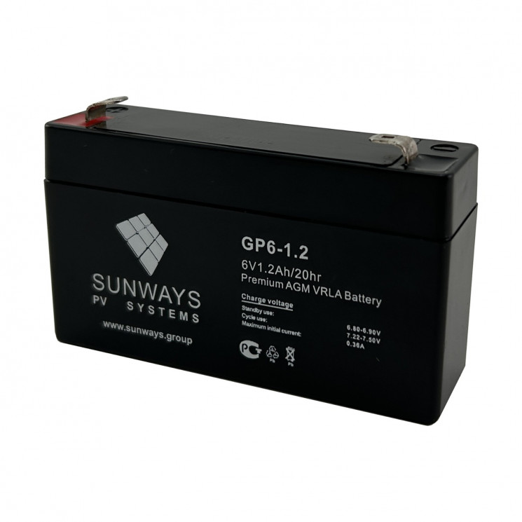Аккумуляторная батарея SUNWAYS GP 6-1.2 купить в Ханты-Мансийске