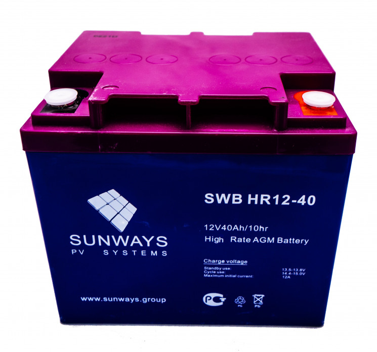 Аккумуляторная батарея SUNWAYS HR 12-40 купить в Ханты-Мансийске