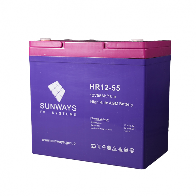 Аккумуляторная батарея SUNWAYS HR 12-55 купить в Ханты-Мансийске